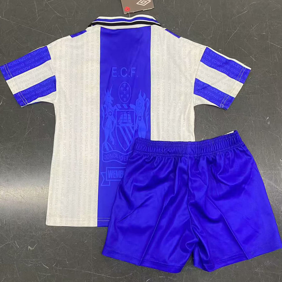 Maillot rétro à manches courtes pour enfant Manchester United 1995/96