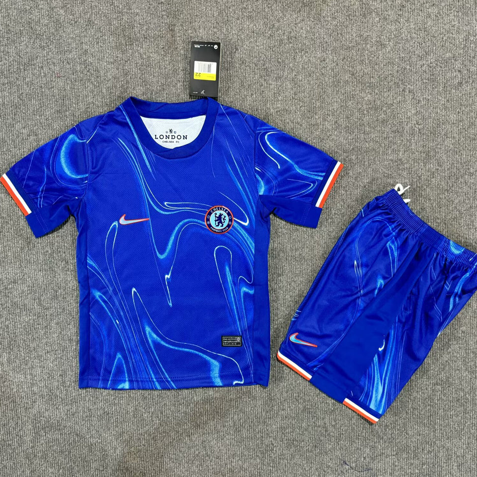 Camiseta de manga corta local del Chelsea 2024/25 para niños