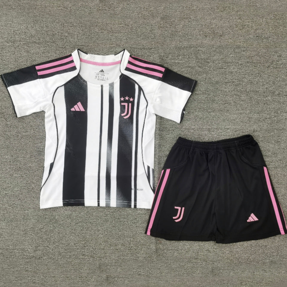 Camiseta de manga corta local de la Juventus 2025/26 para niños