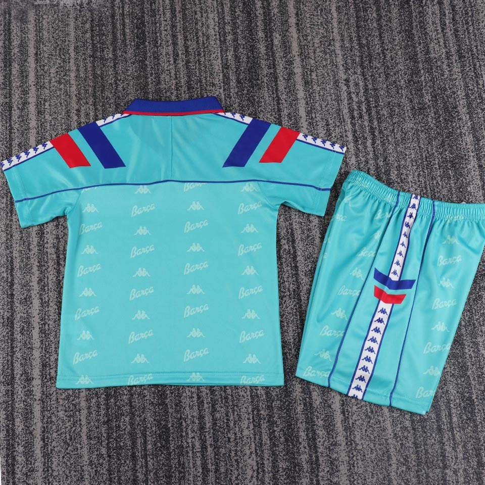 Camiseta retro de manga corta de visitante del Barcelona para niños 1992/95