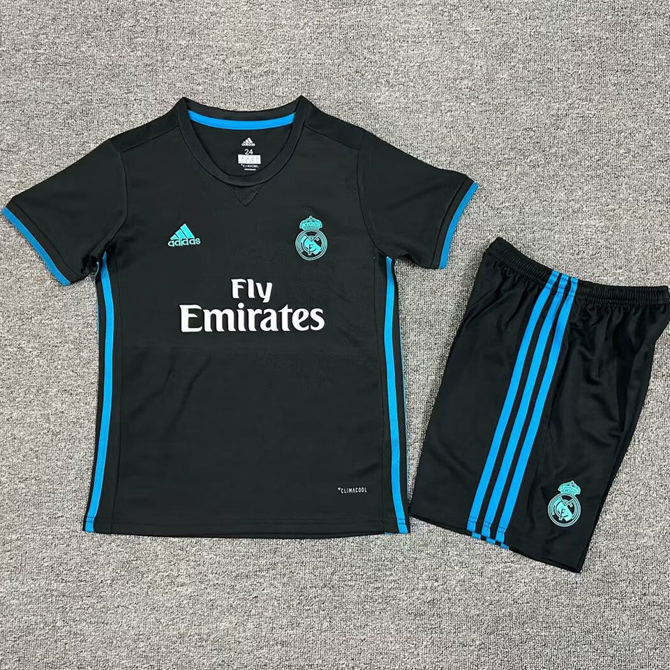 Maillot rétro manches courtes extérieur Real Madrid 2017/18 pour enfant