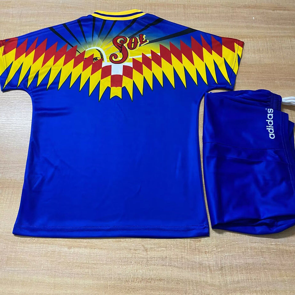 Camiseta retro de manga corta de visitante del Club América 1995 para niños