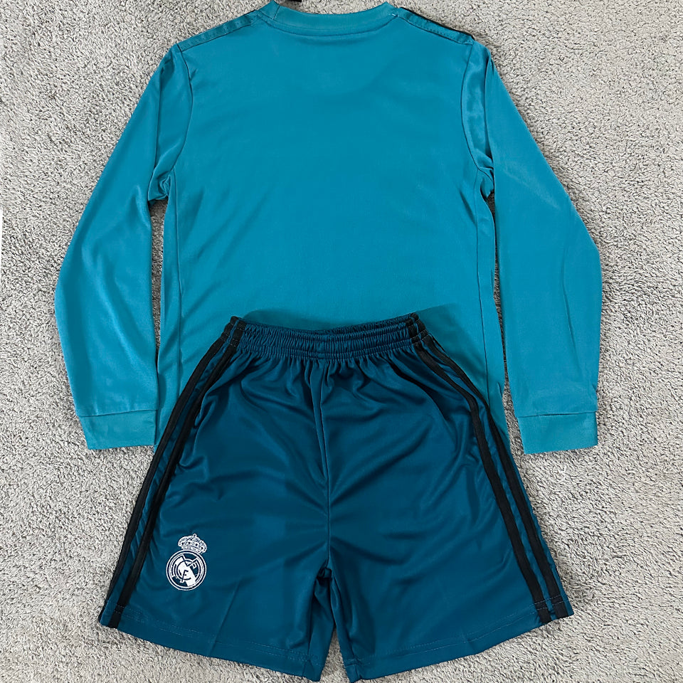 Camiseta retro de manga larga para niño del Real Madrid 2017/18