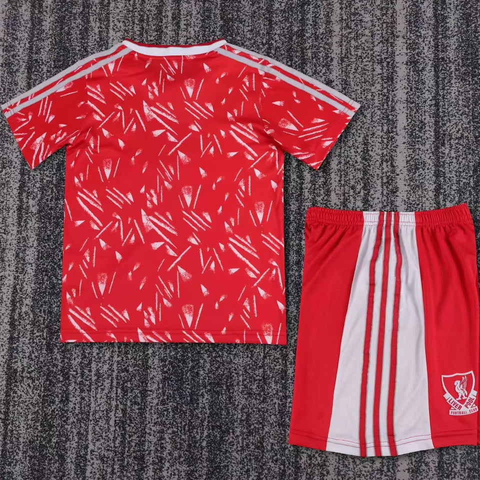 Maillot rétro manches courtes domicile Liverpool 1989/91 pour enfant