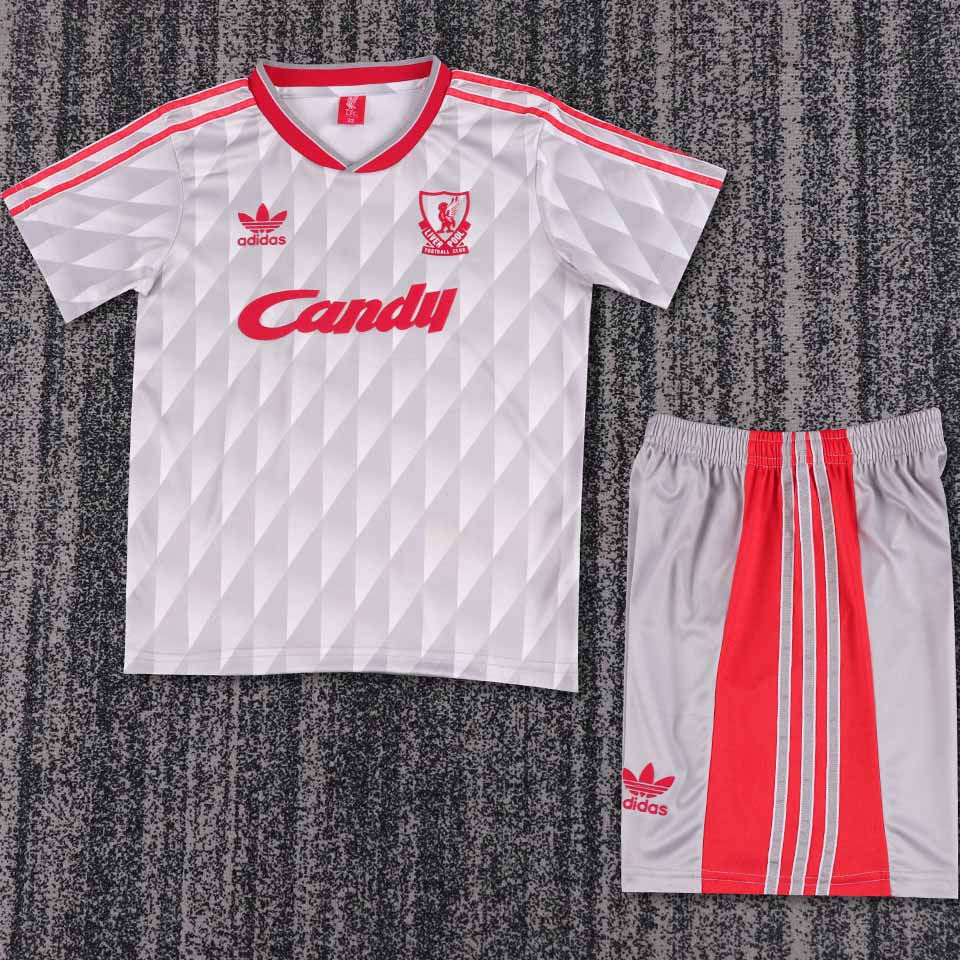 Maillot rétro à manches courtes pour enfant Liverpool 1989/91