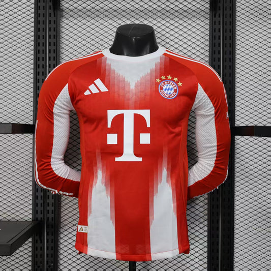 2025-26 FC Bayern Munich Home Kit Long Sleeve
