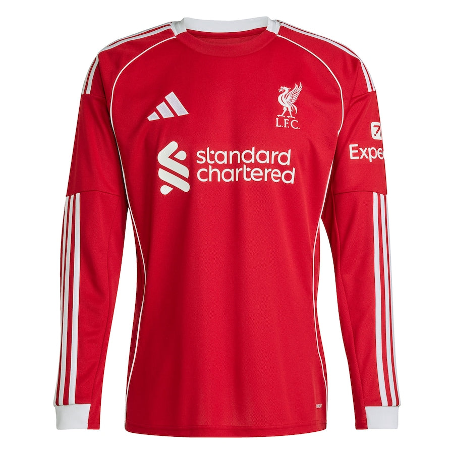 2025-26 Liverpool FC Home Kit Long Sleeve
