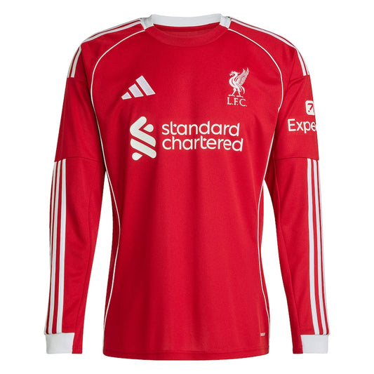 2025-26 Liverpool FC Home Kit Long Sleeve